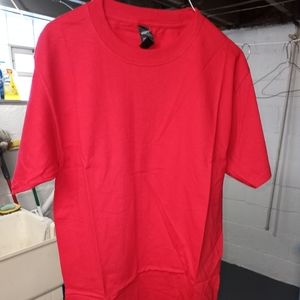 Mens Hanes T-Shirt - Red - Size Men's Small Beefy (Loose Fit)